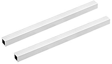 sourcing map 2 Stück Alu Vierkantrohr 12x12mm Alu Rechteckrohr Aluminium Profil Rohre 1mm Wandstärke Alurohr Quadratrohr Aluminium Gerade Rohr 200mm Länge 6063 Aluminiumrohre Aluprofil Rohr
