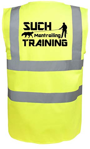 Mantrailing Warnweste Hundesport Sicherheitsweste Suchteam (Motiv 1) (XL, Neongelb)
