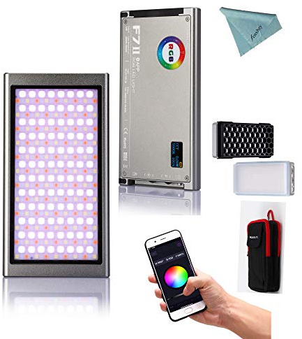 Falcon Eyes F7 II RGB 12W Led Video Licht CRI 96+ 2500K-9000K Support APP Control,HSI/RGB/LEE/Rosco Mode und Magnet Adsorbing (F7 Mark II)