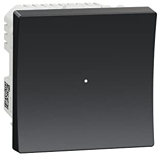 Schneider Electric NU353754W Wiser Unica - bouton poussoir - 10A - zigbee - anthracite - méca seul