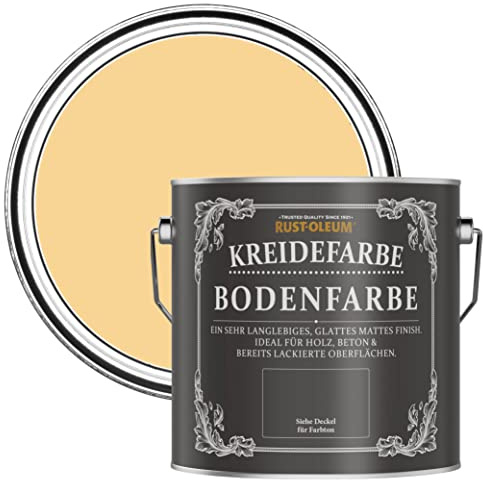 Rust-Oleum gelb strapazierfähige, kratzfeste Bodenfarbe für Holz und Beton - Senf 2,5 Litres