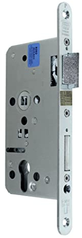 BKS FH Panikschloss Türschloss/Stahltürschloss, Funktion E, Dornmaß 55mm, Entfernung: 72mm, Stulp: 20x235mm abgerundet, DIN Rechts, incl. SN-TEC® Montageset (RECHTS)
