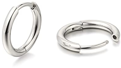 limerencia Titan Reif-Ohrringe für Damen Herren, G23 Medizinische Hypoallergen Gesundheitsstecker Ohrringe, 8-14MM Ohrringe für empfindliche Ohren Mode Damenschmuck (8mm, Keine Steine)