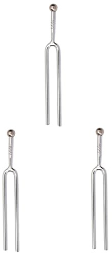 Toyvian 3stücke Stimmgabel Für Violine Und Gitarre Silberne Tuning Fork Für Präzise Stimmung Für Musiker Und Lehrer Mit Schützender Hülle Für Unterwegs Und Zuhause