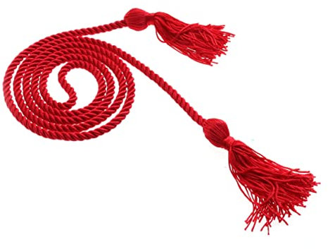 NUOBESTY Graduierung Ehrenkordel Rot Ehrenschnur Abschluss-ehrenkordel Geflochten Abschlussfeier Liefert Kordel Mit Selbstklebende Filzkreise Doppelte Graduierungsschnüre Kabel Herzförmig