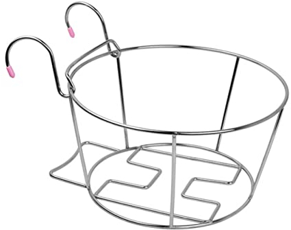 IWOWHERO Handlauf Blumentopfhalterung aus Edelstahl Pflanztopfhalter für Sukkulenten und Bonsai Blumentopfständer zum Aufhängen für Fensterbänke und Balkons