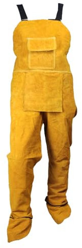 Männer Leder Schweißen Schürze Split Leg Heavy Duty Flamme Hitzebeständig Lätzchen Schürze mit Werkzeug-Taschen