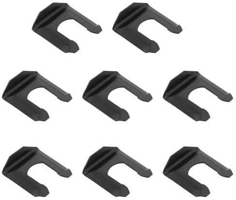SG Store 8PCS Colliers de serrage en métal en forme de U pour ligne de frein, clip de retenue de tuyau de stationnement, clips de tuyau flexible de remplacement pour camions, voitures, véhicules noirs