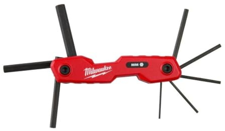 Milwaukee Electric - 8-Key Folding HEX Key Set - Metric