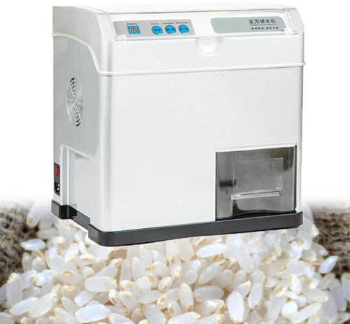 BESTXH Automatic Rice Milling Hulling Machine, 60KG/H Wheat Cereals Peeling Sheller Huller, 500W Rice Husker Sheller Grinder for Light Brown Rice, Germ Rice,500W