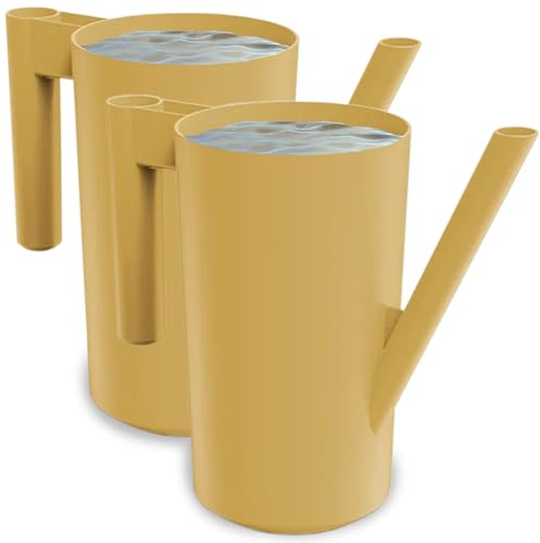 PECZEKO Regadera de 2,0 litros para casa y jardín – de plástico resistente – Regadera para fácil riego de flores, plantas y plantas de interior, juego de 2 (2 unidades)