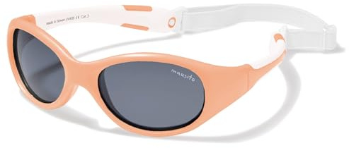 Mausito Occhiali da Sole Bambini (2-4/5-8 anni) | Flessibili con UV400 | Montatura flessibile in TPEE | Materiale leggero con fascia regolabile/rimovibile per una vestibilità comoda | Design europeo