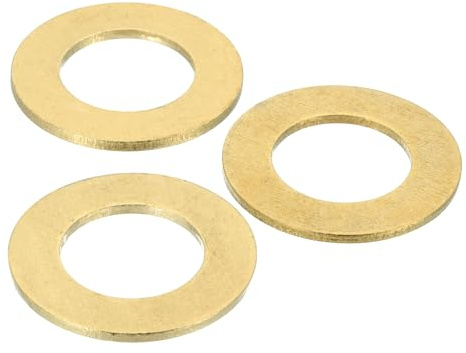 sourcing map Arandela plana de latón, 1 1/2 pulgadas de diámetro exterior x 7/8 pulgadas de diámetro interior x 2 mm de diámetro interior arandelas para guardabarros, arandelas M22 para tornillos