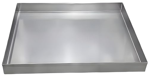 Tragbare Auffangwanne für Klimaanlagen, Wasserauffang und Ablaufwanne aus Edelstahl für Innen-Und Außengeräte, Waschmaschinenwanne(80x60x4cm/31x24x1.6in)