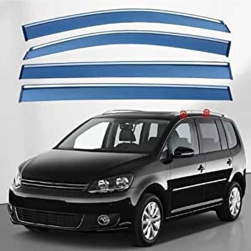 WangWeiY 4 Stück Windabweiser für Touran 1T 2004-2015, Car Comfort Windabweiser Rauchabweiser Auto Seitenfenster Visier Abweiser