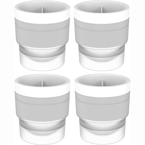 4 Pcs Ice Ball Mould, 6cm Reusable Round Ice Cube Moulds, Easy to Demold Sphere Ice Cube Mould, Suitable for Whiskey Cocktails Family Gatherings Bars, Ball Ice Cube Moulds for Juice, Jelly, Milk