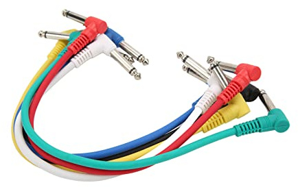 SPYMINNPOO Color -protected Pedal Paving Stable Signal for E Guitar Bass, 6PCs Effect Cable Set