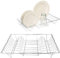 Large Chrome Dish Drainer Rack – Rustproof Metal Drying Rack for Plates, Bowls, Cups – Kitchen Sink Draining Tray Holder – Airflow Wire Design, Holds 20 Dishes, Easy Clean, 48x30cm