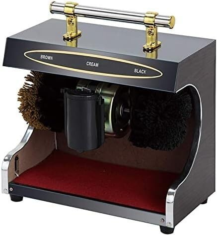 CRBUDY Cireuse à Chaussures entièrement Automatique, Cireuse à Chaussures à Induction Automatique, Capteur Infrarouge Automatique, Brosse à Peigne Domestique Portable, Cireuse à Chaussures (Noir)