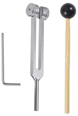 Stämgaffelset stämgaffel, 128 Hz, stämgaffel av aluminiumlegering, ljud, slaginstrument (silver)