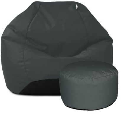 rucomfy Beanbags Kids Outdoor Humbug Bean Bag Chair, Childrens Garden Lounger. Seating Furniture for Home and Patio, Arrives Filled. Machine Washable Water Resistant - 78 x 119 x 70cm (Turquoise)