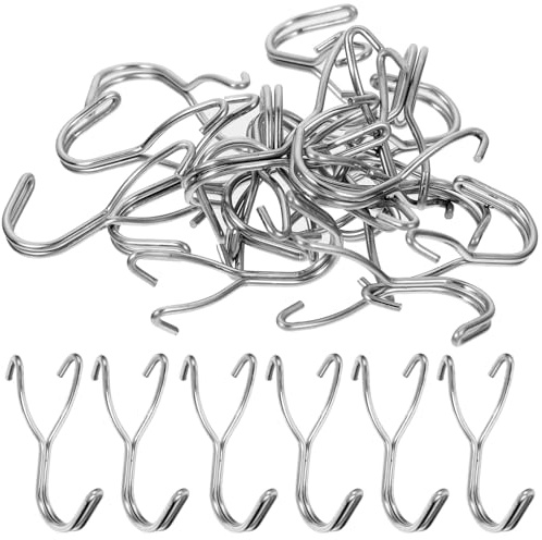 TOPPERFUN 40 pezzi Ganci Inox per Pannelli Forati Ganci Portautensili Resistente e Compatto Supporto per Chiavi e Utensili Adatti per Organizzazione e Esposizione su Parete