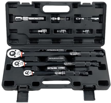 Harilla Set di 9 Chiavi Dinamometriche Professionali Multifunzione con Doppia