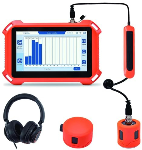 Detector De Fugas De Agua Mejorado 2026, Localizador Profesional De Tuberías De Agua con Pantalla A Color, Profundidad De Detección De 0,5–3 M Y Reducción De Ruido Inteligente, para Tuber 0.5m-Indoor