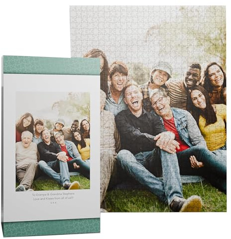 Personalised Portrait 1000 Piece Jigsaw Puzzle with Custom Photo & Printed Gift Box – Large 66 x 50cm Puzzle – Unique Birthday for Adults & Kids