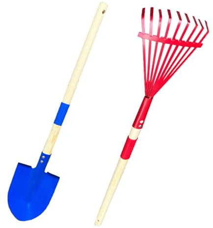 Attrezzi Da Giardinaggio Per Bambini,Giocattoli Per Piantare Con Manico In Legno - Set di Attrezzi da Giardino per Bambini,Per Zappare Piantare Scavare Nel Terreno Gioco All Aperto Prato Cortile Sabbi