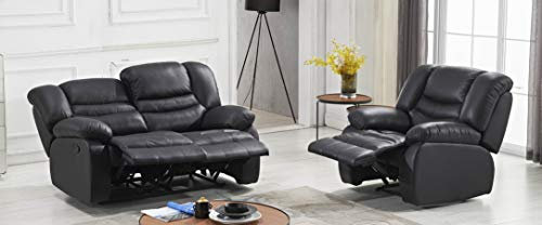 Mapo Möbel Voll-Leder Sofagarnitur Fernsehsofas Relaxsofas 5116-2+1-S
