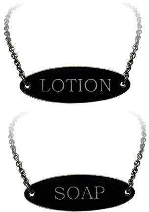 2pcs Mason Jar Soap and Lotion Dispenser Label Tags Set (Black) (Jar not Included), 2 Tags Two-Sided, Ideal for Farmhouse, Vintage, Rustic Decor (Black 2 pcs Set)