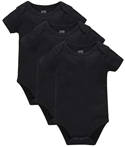 kavkas Baby-Strampler, kurzärmelig, weiche Baumwolle, Einteiler, Unterhemden, 3er-Pack, 0-24 Monate