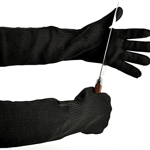 Schnittfeste Handschuhe 1 Pair Cut Resistant Handschuhe, Edelstahl Mesh Metalldraht Küchenschneide Metzger Hand Sicherheit Schutzhandschuhe, Erweiterter Arm