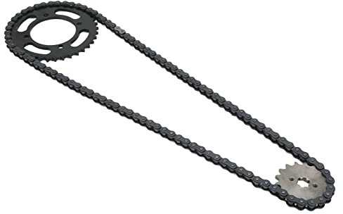 Aramox Kit de Pignon de Chaîne 420, Chaîne 420 155 Mm 37T Avant 420 17T Pignon Arrière Universel pour à Dirt Mini Bikes ATV Go Kart