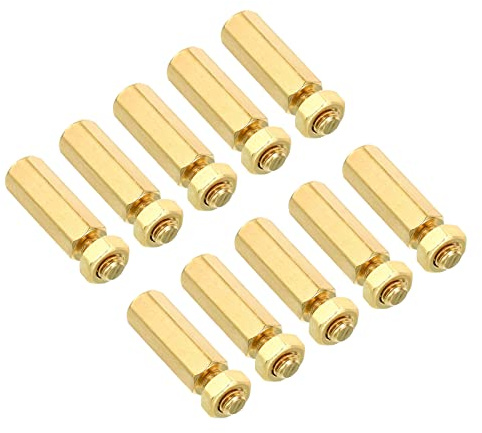 PATIKIL 20mm+6mm M5 Abstands schrauben, 20 Pack Messing Hex PCB Abstand muttern für Mutter bretter, Computer gehäuse, Leiterplatten, Elektronik, Goldton