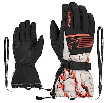 Ziener Herren Gentian Ski-Handschuhe/Wintersport | wasserdicht, Lange Stulpe