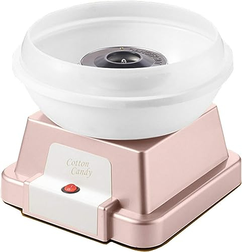 Cotton Candy Floss Maker, Retro Cotton Candy Machine with Wooden Sticks And Sugar Scoop, Kids Party Sweet Gift,Pink