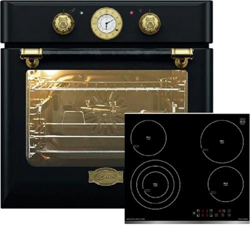 Kaiser Herdset Einbaubackofen EH 6432 BE + KCT 6703, Elektro, Autark, 68 L, Drehspieß, 10 Funktionen+ 60 cm, Hi-light Herd, Kochfeld ohne Rahmen