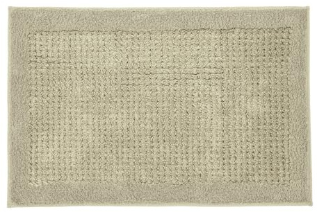 Kleine Wolke Badteppich NET Schilf 60 x 90 cm | OEKO-TEX zertifiziert, rutschhemmende Unterseite, für Fußbodenheizung, maschinenwaschbar, 100% Baumwolle