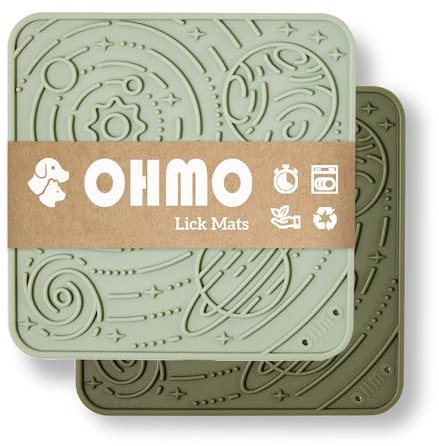 OHMO Schleckmatte Hund, Leckmatte für Welpen Katze - 2 Pcs Klein, für Haustier Angst Relief und langsam füttern, Lebensmittelqualität Silikon