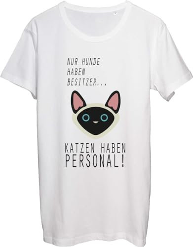 Nur Hunde Haben Besitzer... Katzen Haben Personal! Nettes Kleines Kätzchen Men's T-Shirt bnft White XX-Large