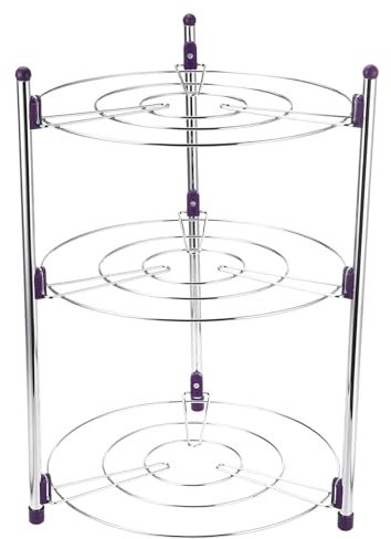 IMEITE Pantry Cabinet Kitchen Pot Pan Rack Easy Installation Stainless Steel Dish Drain Holder Organizer Storage Rack Kitchen Organizers And Storage(3 Layers)