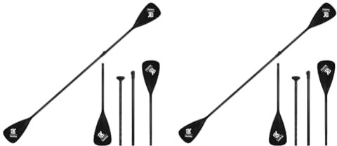 AVZYARDY Kajak Paddel Ruder 3-teilig Aluminiumlegierung SUP Surfpaddel for Kanu Kayak, SUP Stand-Up Paddling Board Stechpaddel Einstellbare Portable Abnehmbare Paddel for Kajak, Kanu, Boot