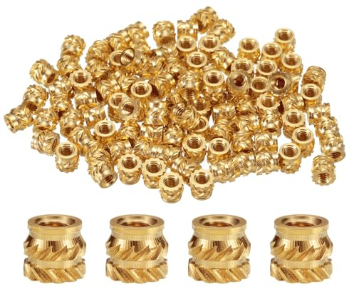 QUARKZMAN M2.5 Gängade Insatser Mässing Värmeset Infoga M2.5x4mm 100 st