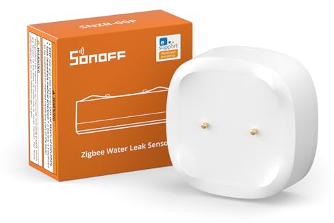 SONOFF SNZB-05P Zigbee Wassermelder,Smart Home Wassersensor, Wassermelder für Küchen, Keller und Badezimmer,Wasserwächter Kompatibel mit Alexa und Google Assistant,Erfordert Zigbee Hub