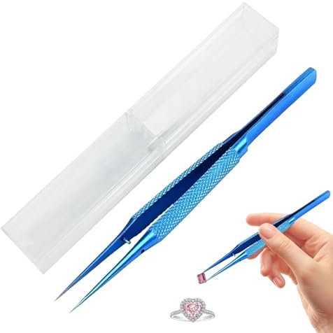 Pinzette appuntite,Pinze a punta fine - Pinze sottili punta appuntita non magnetiche con scatola di immagazzinaggio - Strumento di riparazione del telefono portatile in lega di titanio, pinzette
