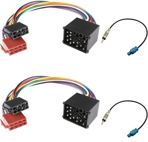 Acmerota 17 Pin ISO Stecker Autoradio Auto Radio Adapter kompatibel für BMW E30 BMW E39 BMW E36 BMW E46 for Mini Landrover for MG Rover X5 Z3 Autoradio Adapter Stecker Auto Adapter