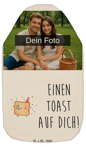 Mr. & Mrs. Panda Personalisierte Foto Wärmflasche Toast Party - Weiß