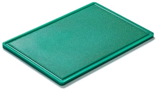 Forgast HACCP Schneidebrett Kunststoff, Professionelles Küchenbrett, Cutting Board, für Gemüse und Obst, Küchenzubehör, Tranchierbrett, Frühstücksbrettchen, BPA free, GN 1/1-Format, 53x32,5 cm, Grün